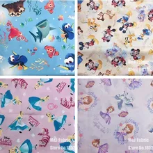Микки Клоун Рыба Алиса София полиэстер Ткань Жир Quaters швейная детская ткань лоскутное шитье Diy швейная кукла