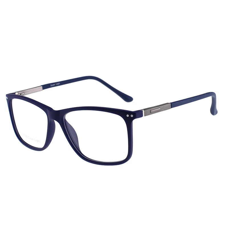 Оправы для очков мужские игровые унисекс пластиковые брендовые роскошные очки по рецепту очки модные оправы - Цвет оправы: Синий