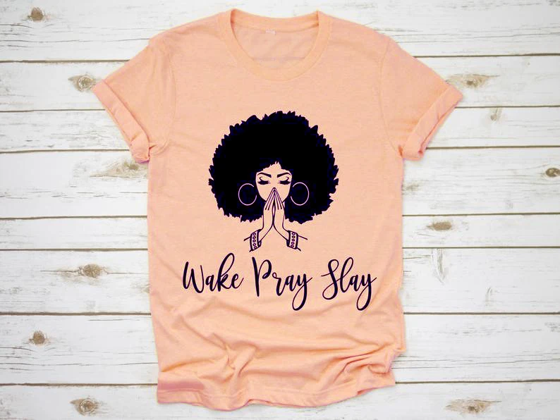 

Summer Short Sleeve Funny Letter Printed Shirt Wake Pray Slay T-Shirt Christian Faith Slogan Jesus lover gift Aesthetic tops