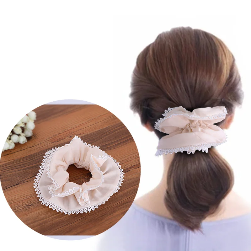 

1 Pc Lace Elastic Hair Ropes Flower Hair Ties Scrunchies Hair Bands for Women Hair Accessories