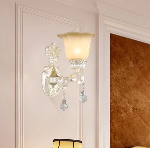 Crystal Wall Sconce Europe Led Vintage Lamp Lights Fixtures For Crystal Wall Sconce Europe Led Vintage Lamp Lights Fixtures For Home Indoor Lighting Iron Wrount