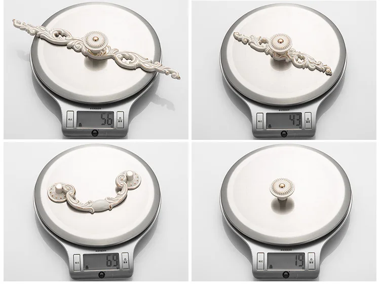 10 pcs White Ceramic Door Handles European Antique Furniture Handle Drawer Pulls Kitchen Cabinet Handles and Knobs (3)