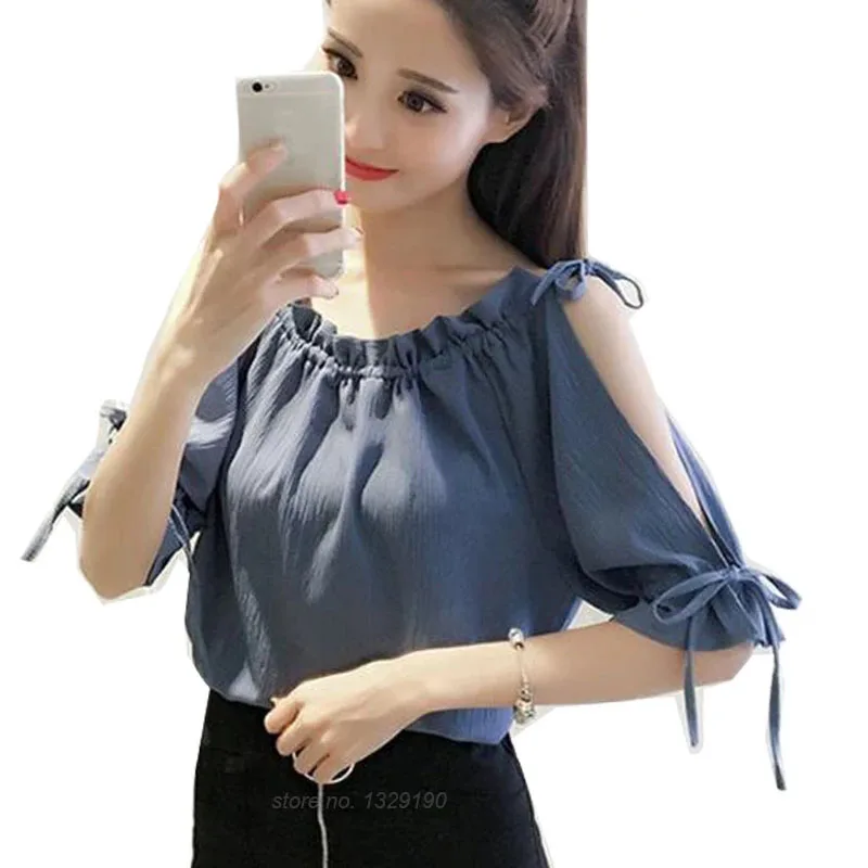 Cute open shoulder tops Clearance