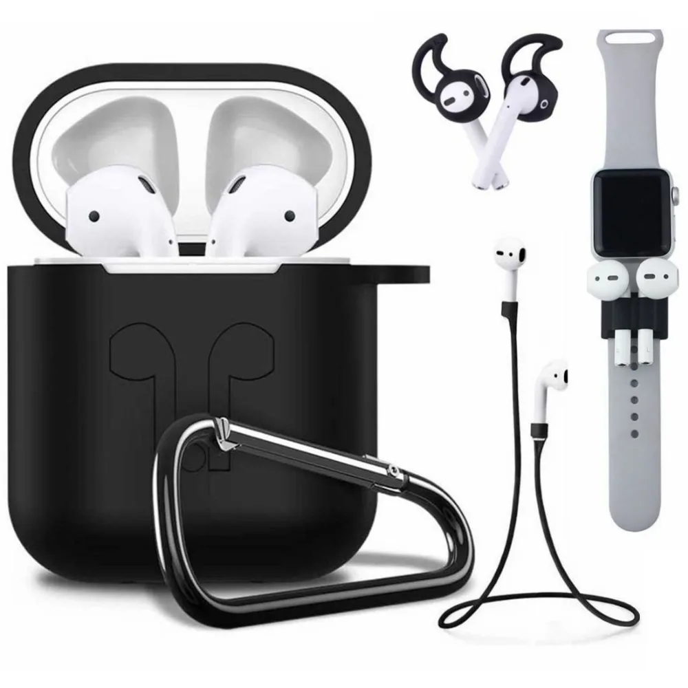 Suntaiho для airpods чехол силиконовый cover Мягкий ТПУ Чехол протектор Air pods наушники