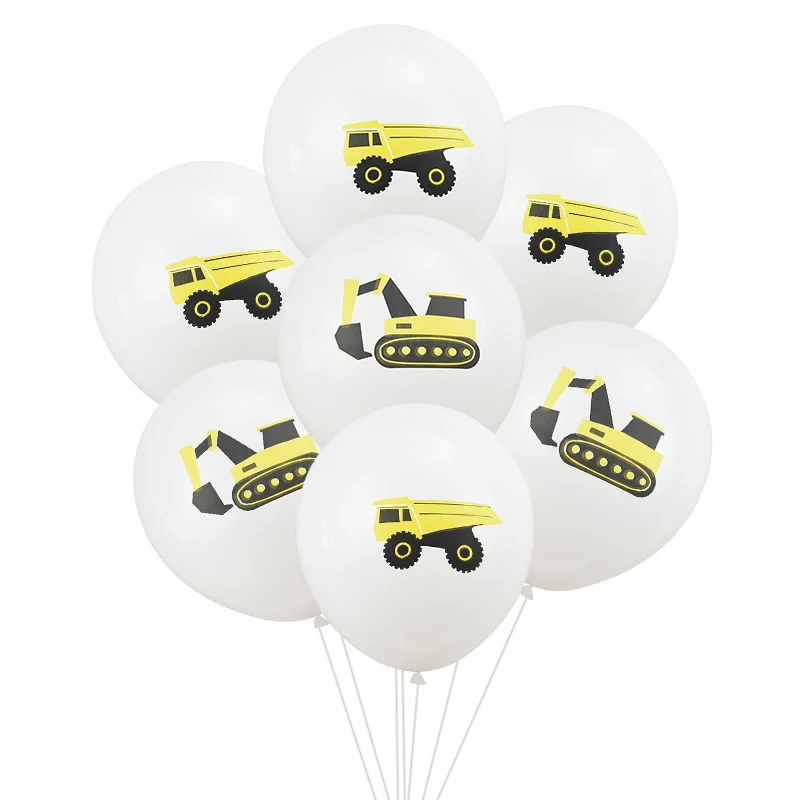 

Colorful Construction Vehicle Excavator Latex Balloon Confetti Balloon Baby Shower Kids Birthday Party Globs Decoration Supplies