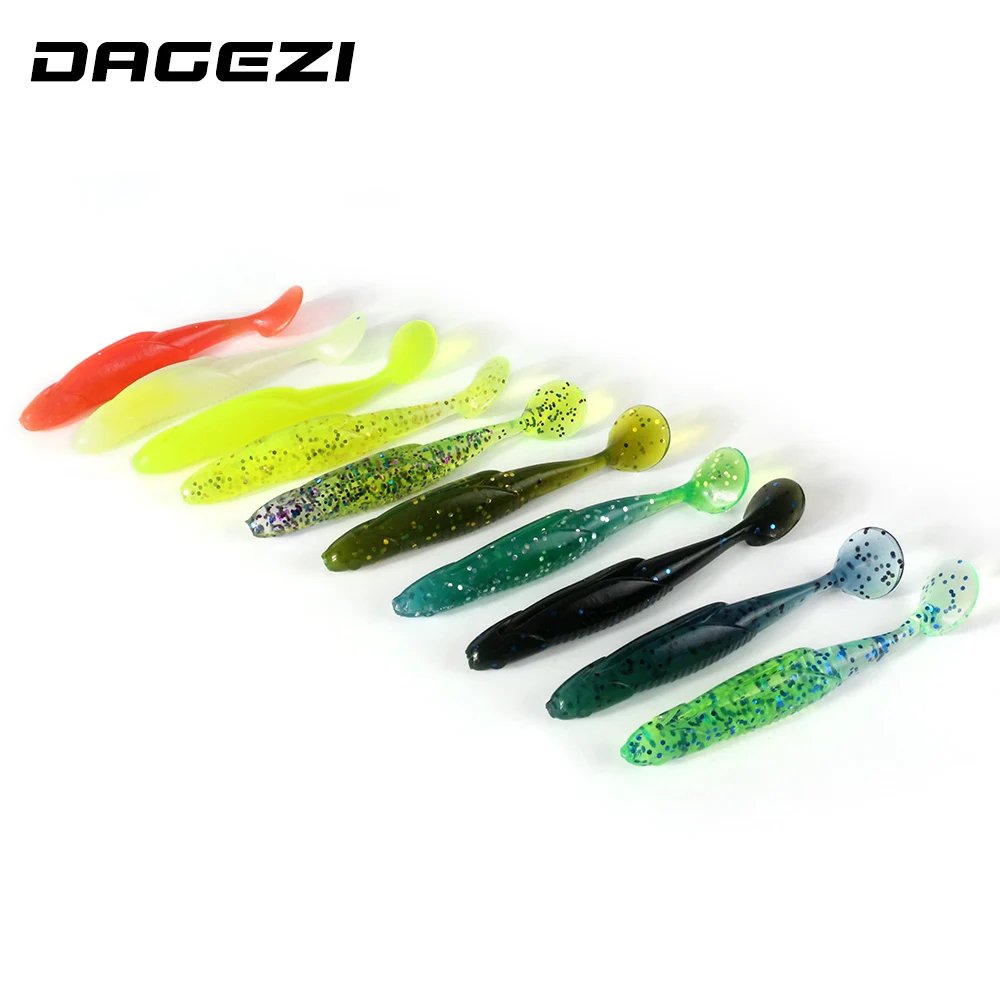

DAGEZI 30pcs/lot Fishing Swimbaits Jig Head Soft Lure 9.5cm/6g Fly Fishing Bait soft fishing lure 10colors Soft bait