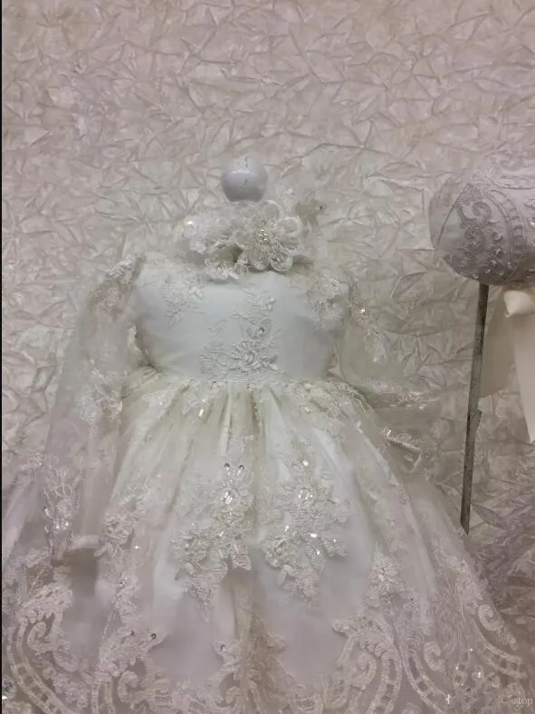 New-Long-Christening-Dresses-For-Baby-Girl-With-Long-Sleeves-Baptism-Gown-Sequined-Tulle-Lace-Appliqued (2)