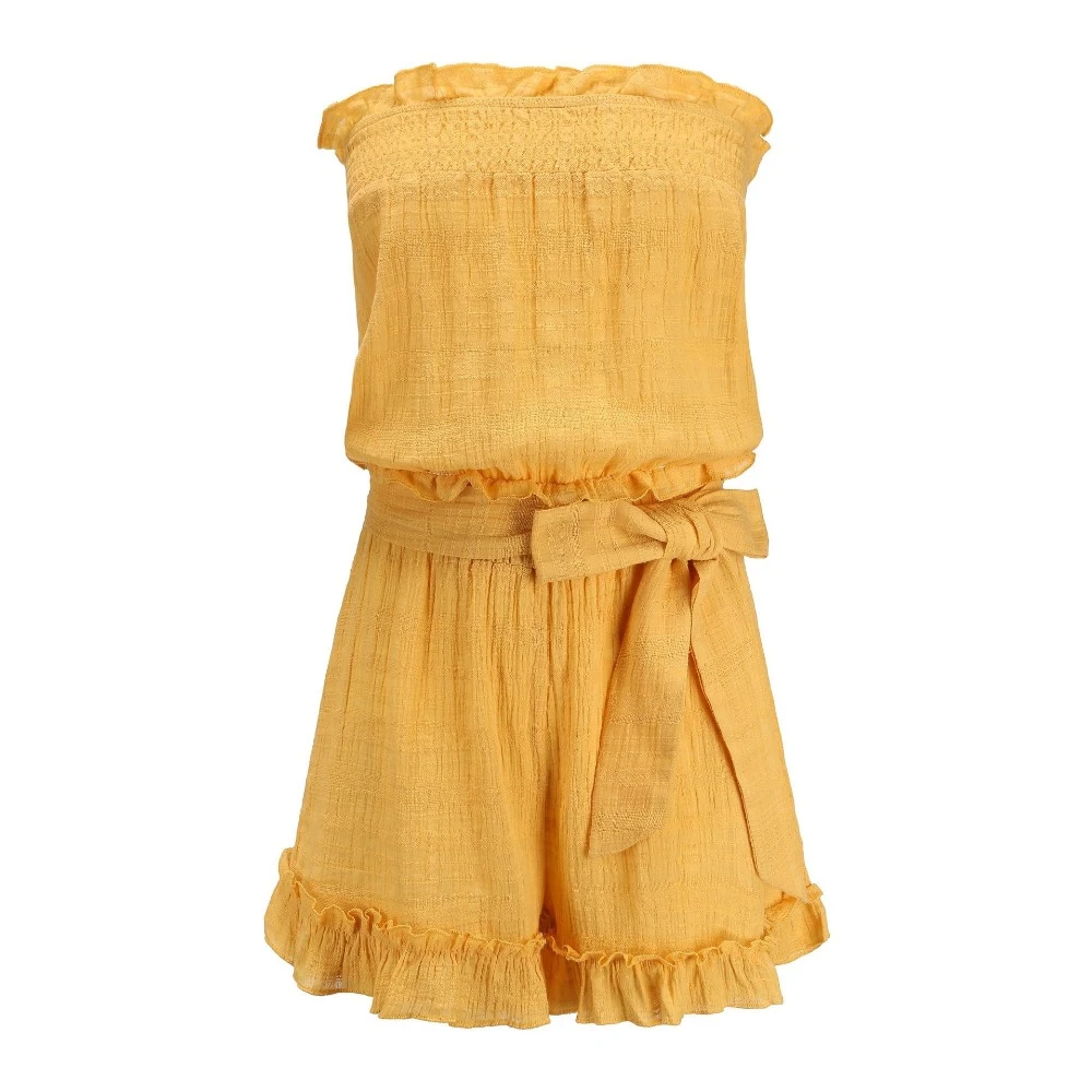 yellow one piece outfit