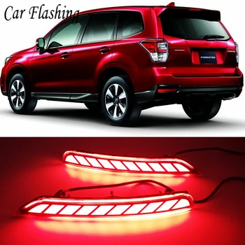 

1Pair For Subaru Forester 2008-2018 LED Rear Bumper Reflector Light with siganls Car Driving Brake Fog Trim Molding Tail Lamp