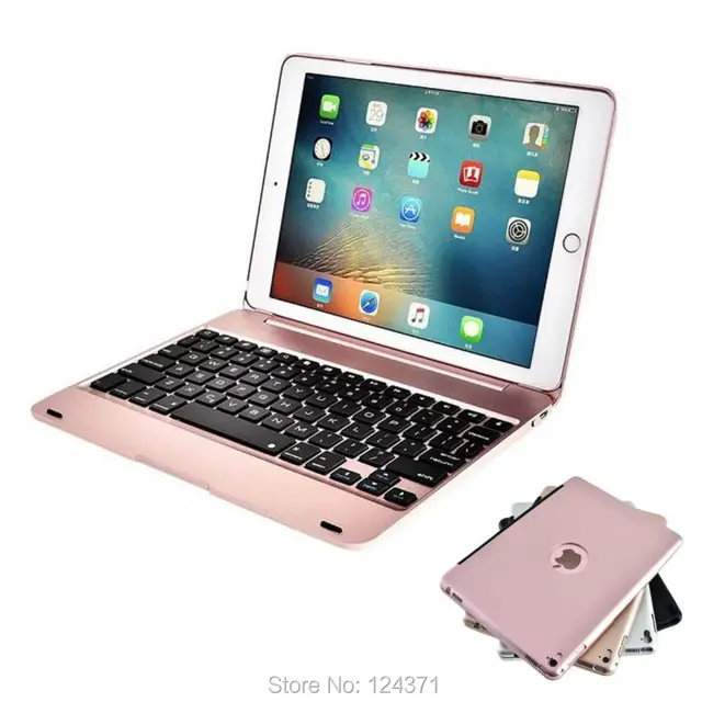 Best Offers Slim Bluetooth Keyboard With Full Body Stand Protective Case Cover For iPad6/7 For ipad Air 2 for ipad pro 9.7inch with Battery