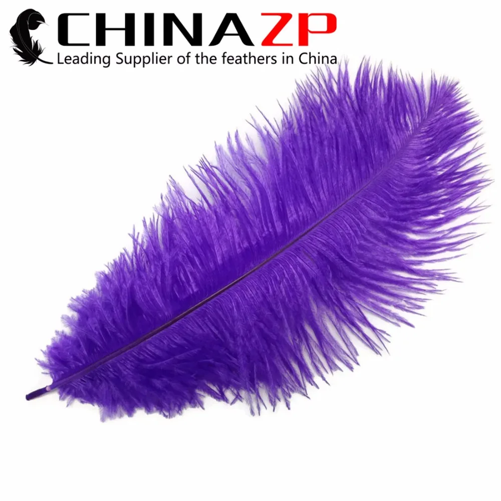 

CHINAZP Factory 25-30cm 200pcs.lot Selected Quality Dyed Purple DIY Ostrich Plumage Feathers