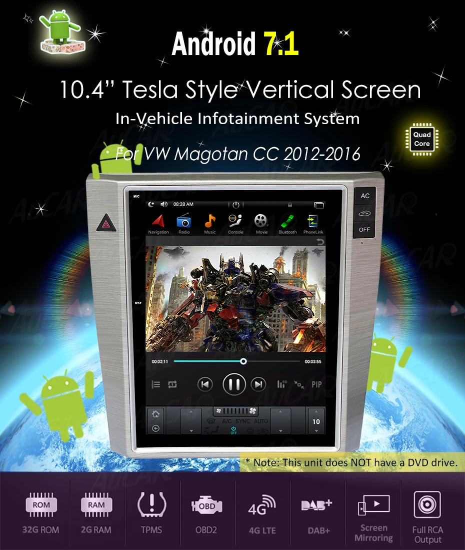 Best Android 7.1 Tesla Style 10.4" Navigate for VW Magotan CC GPS System Audio 2012 - Bluetooth Radio WIFI 4G Vertical Stereo IPS 6 Best Android 7.1 Tesla Style 10.4" Navigate for VW Magotan CC GPS System Audio 2012 - Bluetooth Radio WIFI 4G Vertical Stereo IPS 6