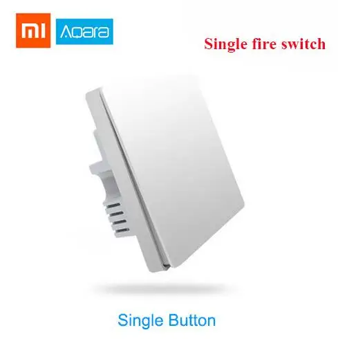 Умный Домашний Светильник Xiaomi Aqara Mijia с одним пожарным проводом ZigBee, беспроводной ключ, настенный выключатель через приложение для смартфона - Цвет: Wall Single Key S