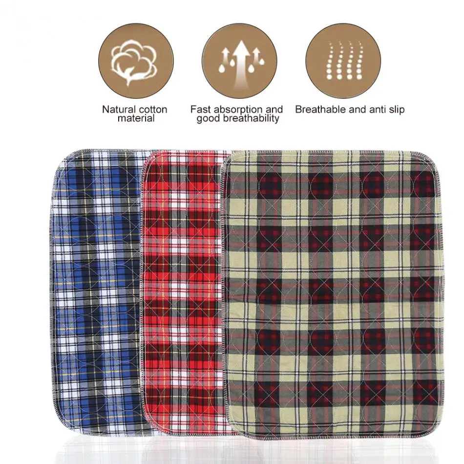 Многоразовые вкладыши для подгузников взрослых 3 цвета 45 х60 см|washable diaper adult|elderly