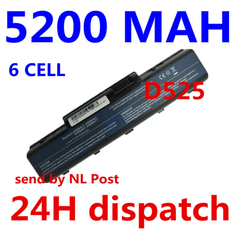 5200MAH laptop battery for Acer Aspire 5732 4732Z 5516 5517 AS09A31 AS09A41 AS09A51 AS09A61 AS09A71 AS09A75 Emachine D525 D725