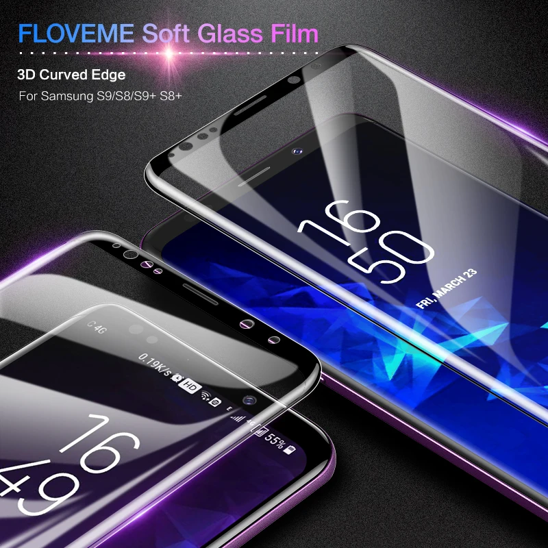 FLOVEME Защитная пленка для экрана для samsung Galaxy S10 S9 S8 Plus S10E Note 10 9 8 3D изогнутая полная крышка мягкая защитная пленка не стекло