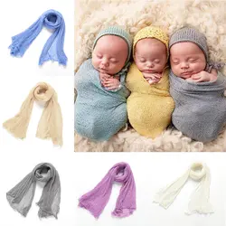 5 цветов детские фото одежда пеленать Одеяло стрейч вязать Обёрточная бумага новорожденных Фото Обёрточная бумага s ткань аксессуары для