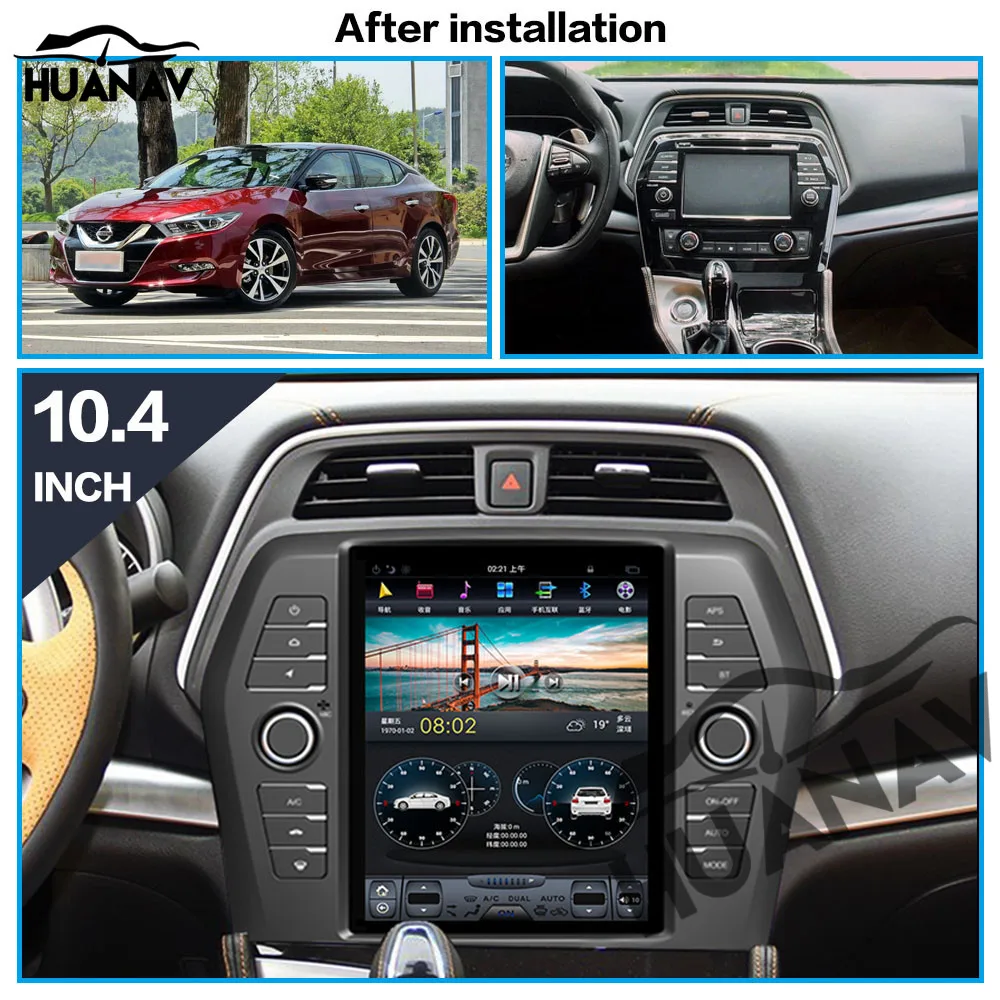 HUANVA Android7.1 стерео Automedia нет DVD плеер автомобиля gps навигация для Nissan Maxima Авто AC Edition плеер головное устройство