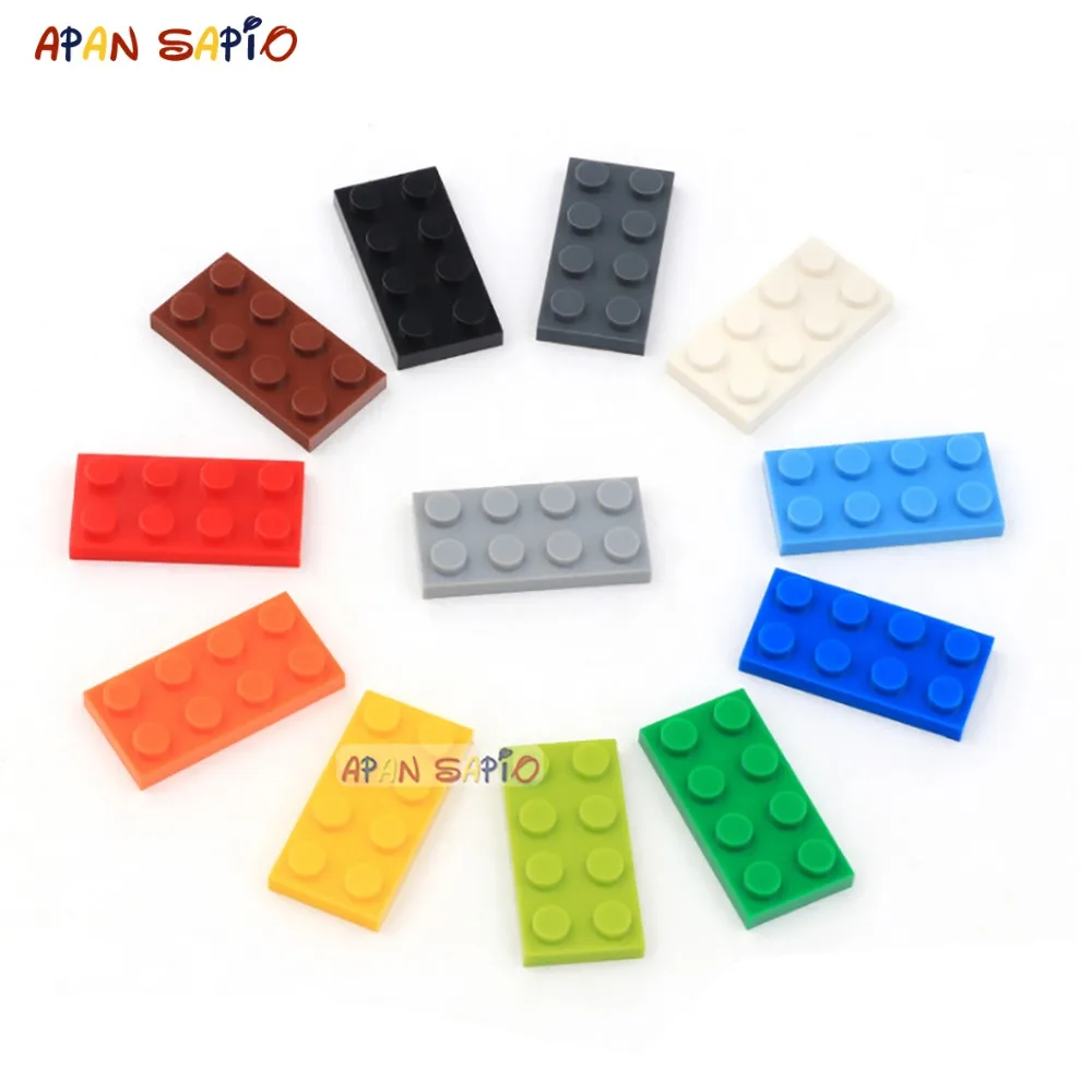 

60PCS/lot DIY Building Blocks 2x4 Dots 12 Colors Educational Creative Bricks Size Compatible With lego Toys for Children