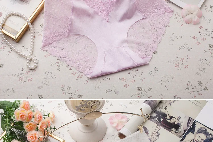 Underwear Women Cotton Panties Sexy Lace Lingerie Hollow Briefs Seamless Bragas Calcinha Intimates Underpants Plus Size Ropa (4)