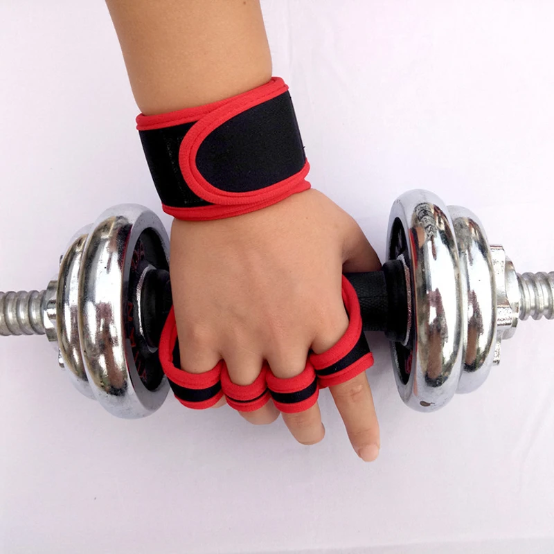 Long Belt Body Building Fitness Gym Crossfit Weight Lifting Gloves For Men Women Anti-slip tight wrist protect Barbell Dumbbell