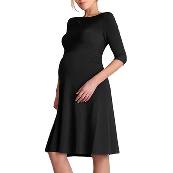 

Newest Fashion Summer Tencel Maternity Dress for Pregnant Women A Line Knee Length Backless Dresses for Mom Large Size S-3XL