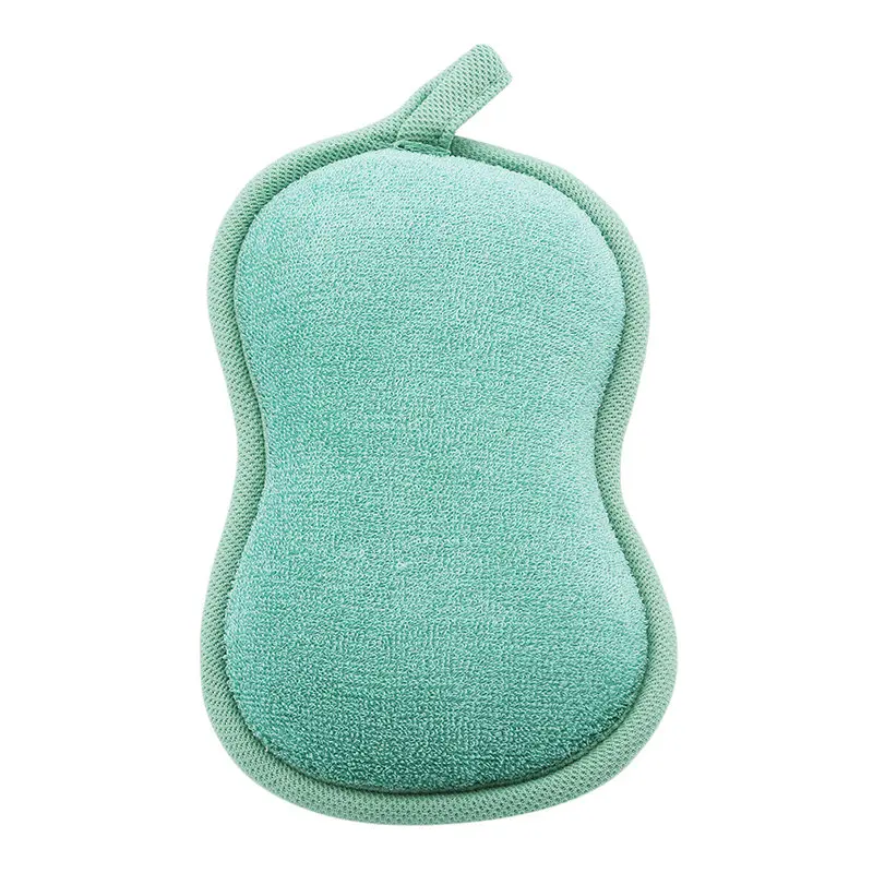 Детская Мочалка для ванны хорошего качества Мягкая Детская губка для ванны пудра слоеный милый ребенок для новорожденных, младенцев продукт для душа натирает полотенце мяч - Цвет: Green