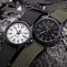 Новинка, мужские кварцевые часы от бренда XINEW с датой, армейские, военные, Холщовый ремешок, аналоговые часы, спортивные часы, наручные часы