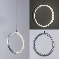Nordic современный подвесной светодиодный освещение круговой кольцо Кристалл СВЕТОДИОДНЫЙ Потолок hunging лампа Блеск крепление для люстры