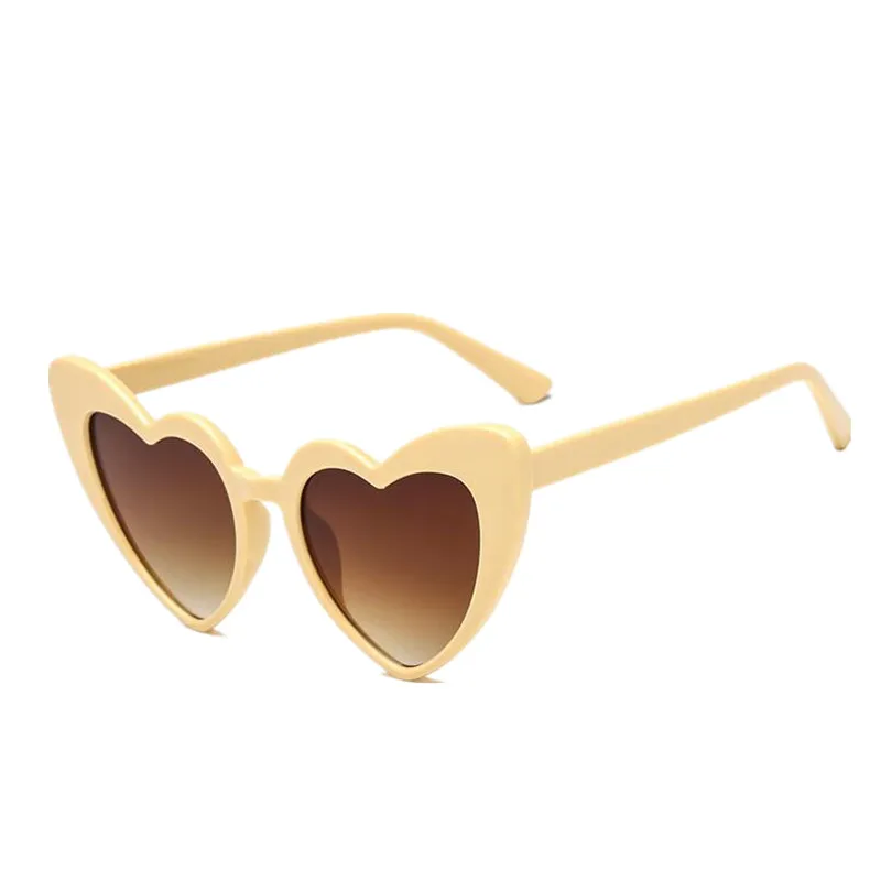 Солнцезащитные очки в форме сердца женские брендовые дизайнерские солнцезащитные очки «кошачий глаз» ретро очки в форме сердца женские солнцезащитные очки UV400 - Lenses Color: Tea