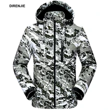 DIRENJIE мужские новые зимние водонепроницаемые флисовые теплые куртки софтшелл для рыбалки, кемпинга, охоты, туризма J20