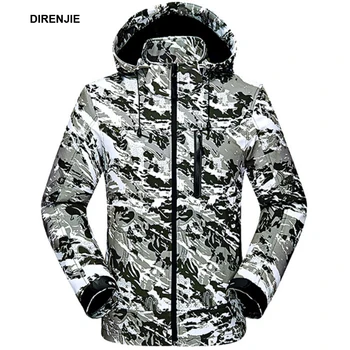 

DIRENJIE 2017 Man New Winter Waterproof Fishing Softshell Fleece Warm Comouflage Jackets SoftShell Camping Hunting Hiking J20