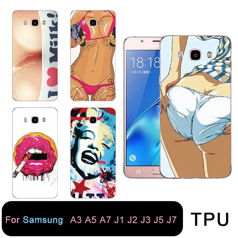 QMSWEI Soft Tpu Clear Phone Case For Samsung Galaxy A3 A5 2016 2017 prime J1 J2 J3 J5 J7 Painted Sexy Girls Lips Free shipping |