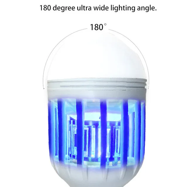 2 in 1 Mosquito Killer Lamp LED Bulb E27 15W Anti Moustique Insect Zapper Flying Moths Killer Light Night Lamp AC 220V 110V