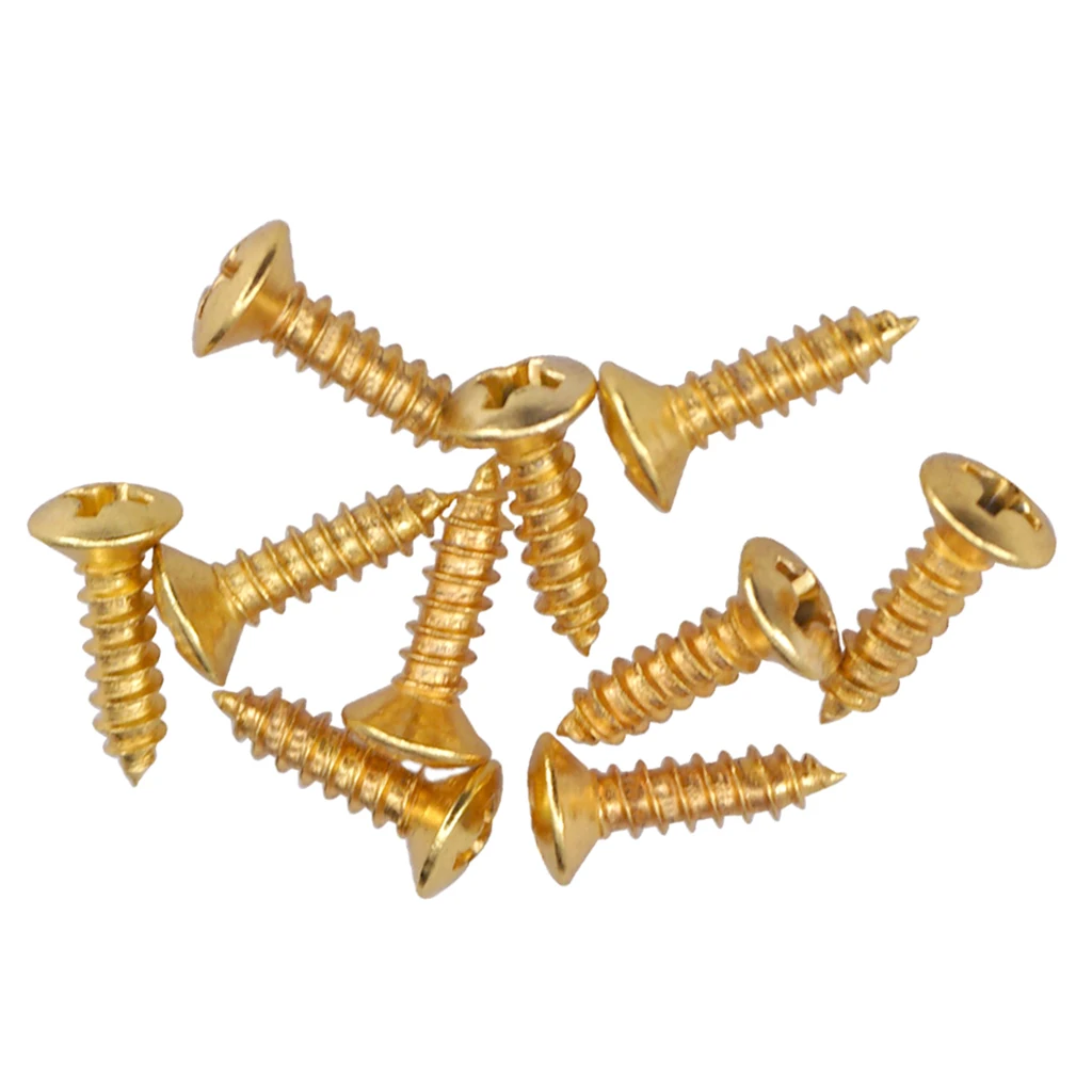 50PSC Gold Guitar Pickguard Mounting Screws for Fender Strat Tele ST Guitar bass Replacement Parts 2.5mm Electric