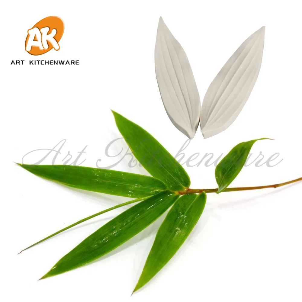 

2PCS Lily Leaf Impression Flower Mold Silicone Veiner Mold Cake Decorating Fondant Sugarcraft Cake Mold for Sugar Flower