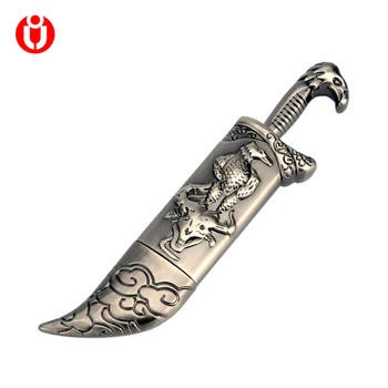 

Metal Retro Knife Model USB Flash Memory Stick Pen Drive 8GB 16GB 32GB 64GB USB 2.0 Memory Flash Stick Pen Drive Thumb/Car/Gift