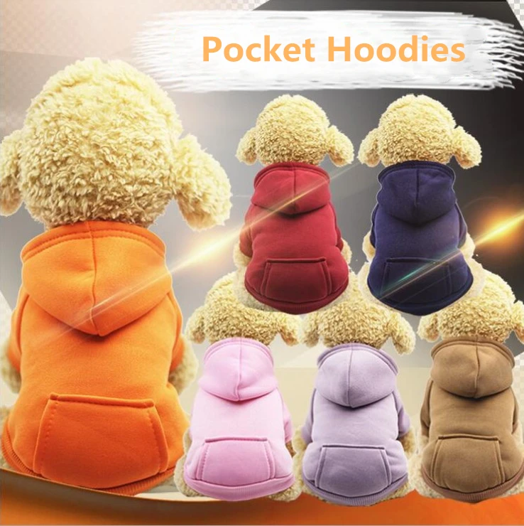 

Soft Fleece Autumn And Winter Custom Blank Dog Hoodies DIY Dog Clothes