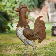 Чугунный большой петух стент Ретро стиль прочный для сада дом газон украшения-капля