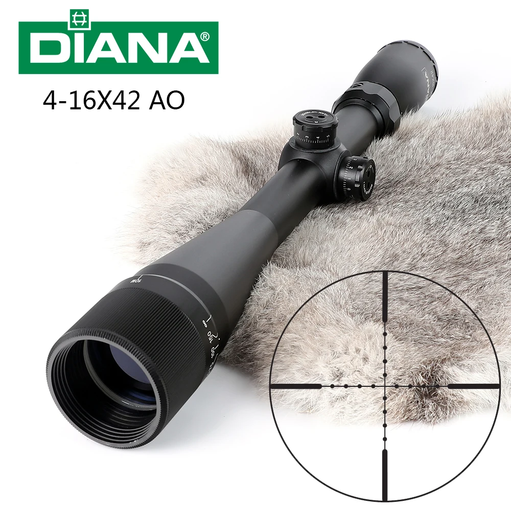 Táctico DIANA 4-16X42 AO Riflescope Mil Dot retícula vista óptica el Rifle de caza de alcance - 1