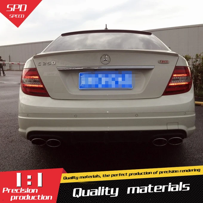 

For Benz W204 Spoiler ABS Material Car Rear Wing Primer Color Rear Spoiler For Benz W204 C180 C200 C260 Spoiler 2010-2014