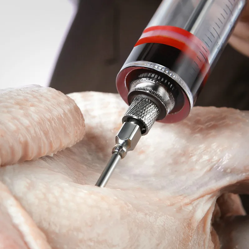 

SAFEBET Seasoning Syringe Stainless Steel Needles Spice Syringe Marinade Cooking Meat BBQ Tool New 2019 Meat Injectors