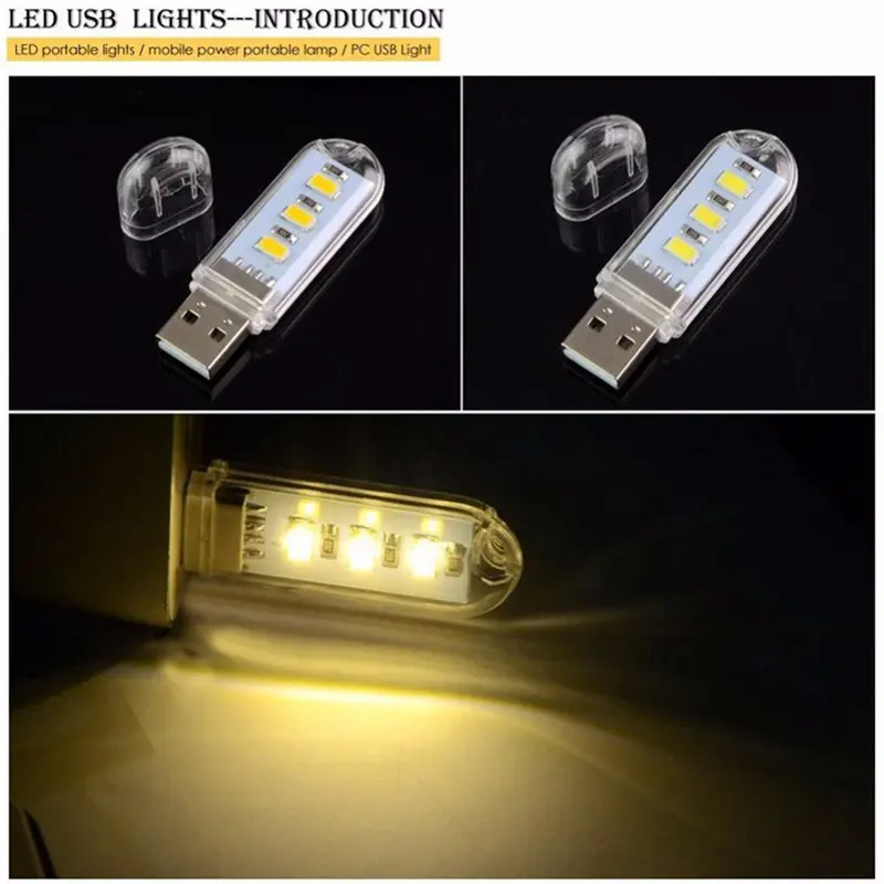 

Mini LED Night Light 3Leds 8Leds DC5V USB Bulb Light Flexible Hose Read Gadget Notebook Mobile Power Laptop Computer