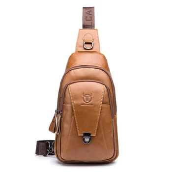 

Crossbody Bags Men's Chest Bag Headphone Hole Designer Cow Leather Messenger Shoulder Bag Package 2019 Waist Pack Travel LSH576