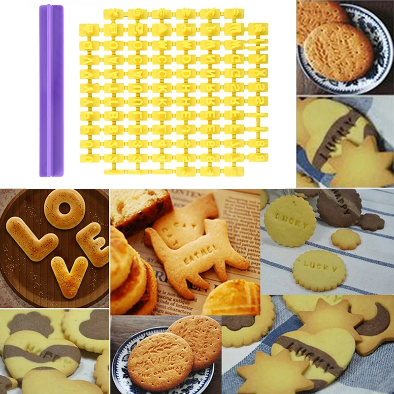 

Cake Mold New Alphabet Number Letter Impress Set Cookie Biscuit Stamp Embosser Cutter Cake Fondant DIY Molds , Free Shipping!!!