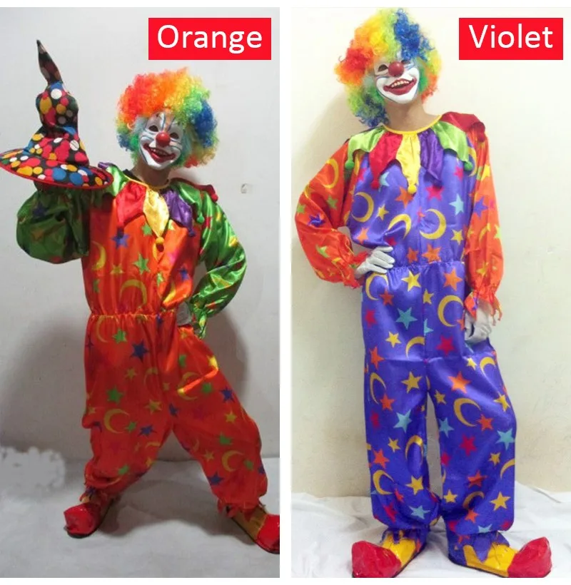 Одежда для Хэллоуина+ перчатки+ обувь+ плазиатная маска+ цвет periwig карнавальный костюм маскарадный костюм клоуна Одежда для взрослых