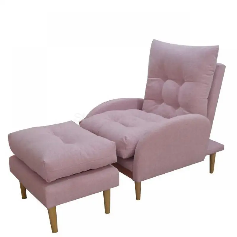 

Nordic Reclining Chair Single Lazy Sofa Pink Bedroom Folding Back Balcony Small Sofa Bed Living Room Creative Sofa