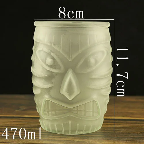 Толстые стеклянные чашки Tiki персонализированные коктейльные чашки Tiki чашки гримаса для Хэллоуина чашки - Цвет: see chart