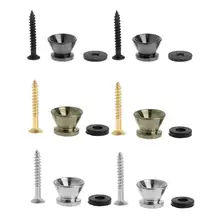 2 шт. Акустическая Электрогитара Бас ремень винт кнопка блокировки серебро