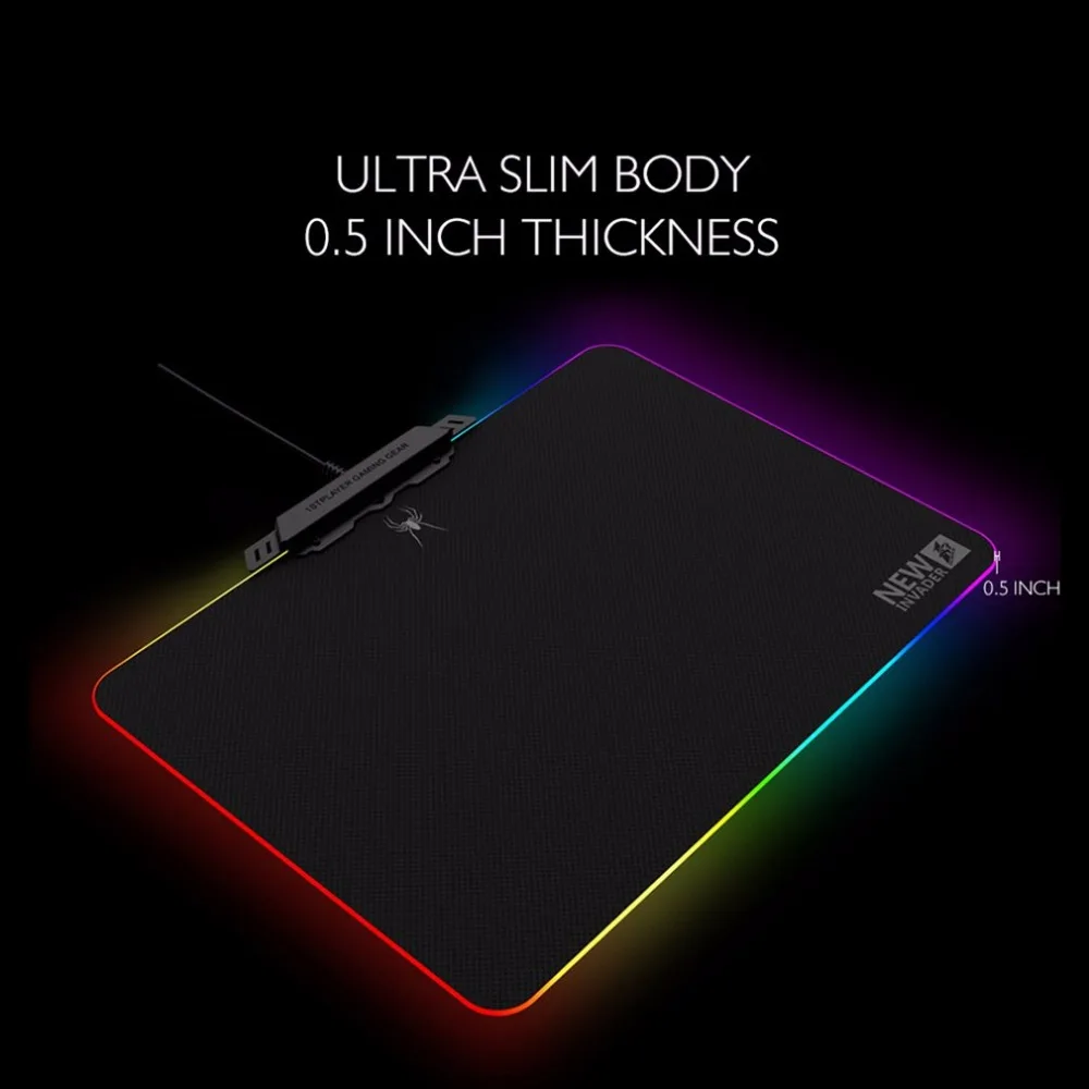 

Anti-Slip Laptop PC Mice Pad Mat Colorful RGB LED Lighting Mousepad For Optical Laser Mouse Comfortable Gaming Mouse Mat